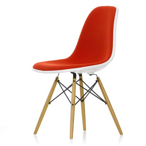 Eames plastic chair is available in various colors. Vitra - Eames plastic side chair dsw (full upholstery ...
