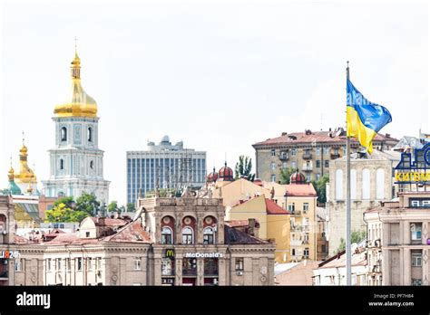 Kyiv Ukraine August 12 2018 Cityscape Skyline Of Kiev Ukraine On