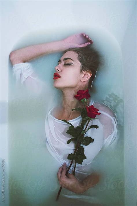 An Attractive Babe Woman Lies In Milk Bath By Jovana Rikalo Milk Bath Photography Milk