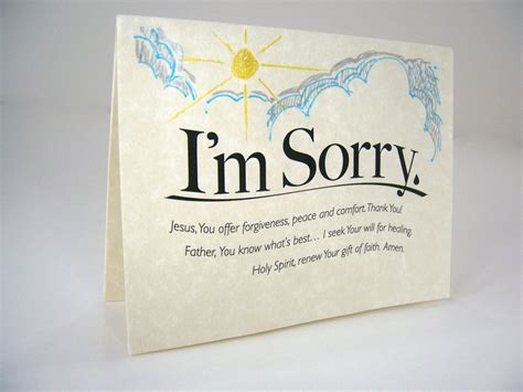 Im Sorry Printable Card Clip Art Prayer For Apology Etsy