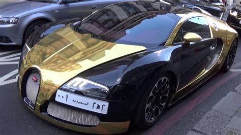 Gold Bugatti Veyron Driving In London Youtube