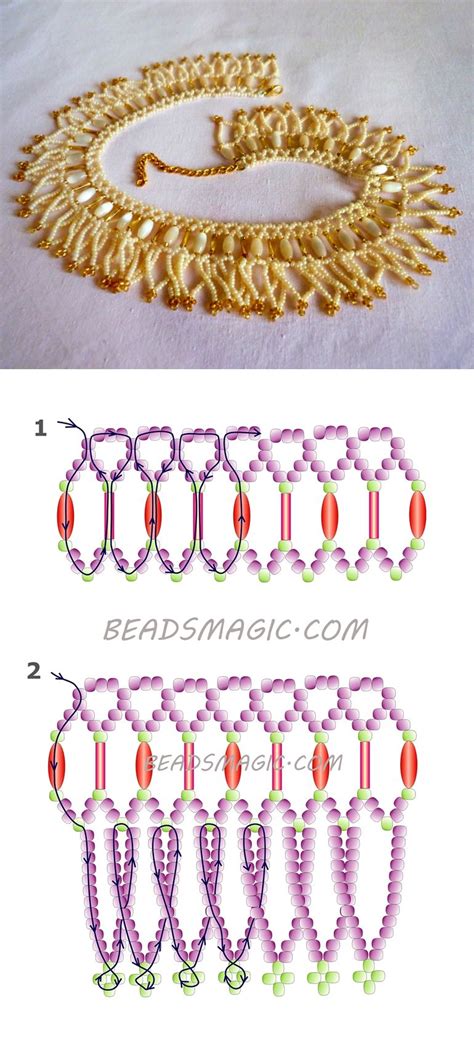 Free Pattern For Necklace Adele Beads Magic Diy Necklace Patterns