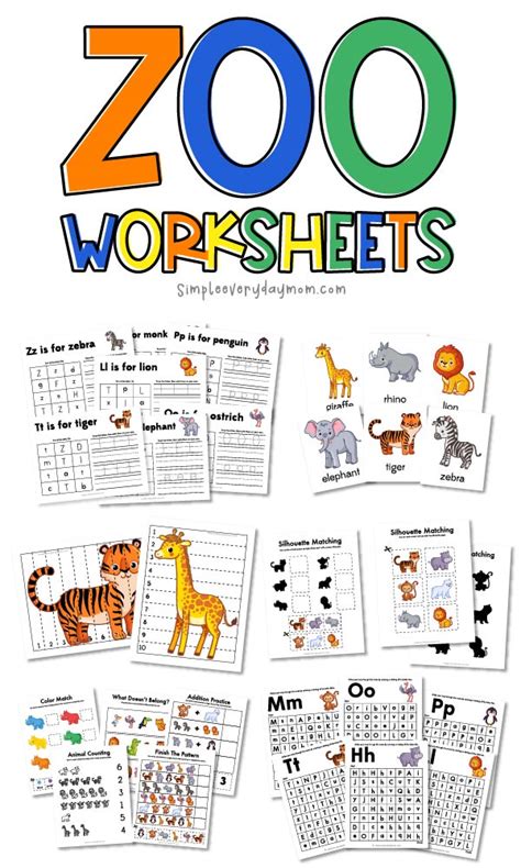 Kindergarten Zoo Animal Worksheet Printable Worksheet