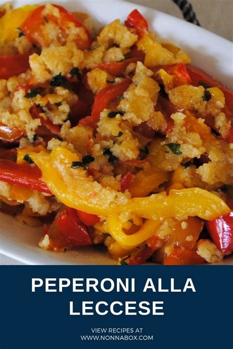 Peperoni Alla Leccese Recipe Pugliese Style Bell Peppers