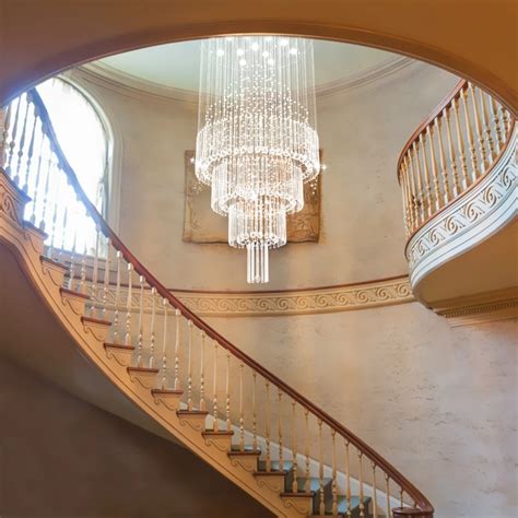 Floating Castle Raindrop Crystal Chandelier For Entryway Double Layer