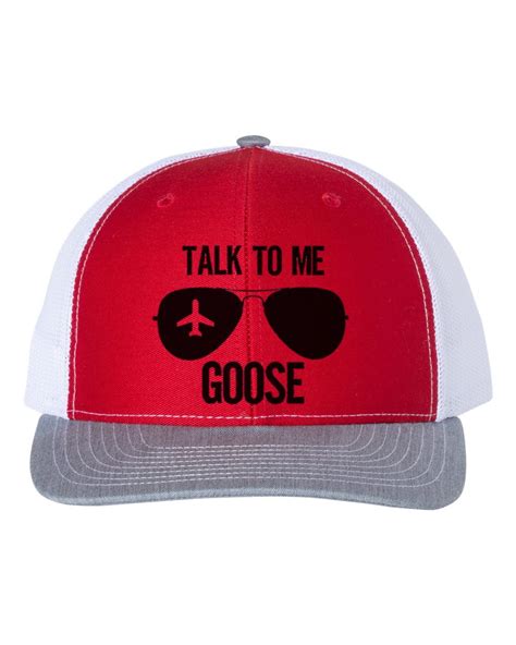 Top Gun Hat Talk To Me Goose Maverick Hat Trucker Hat Snapback Top
