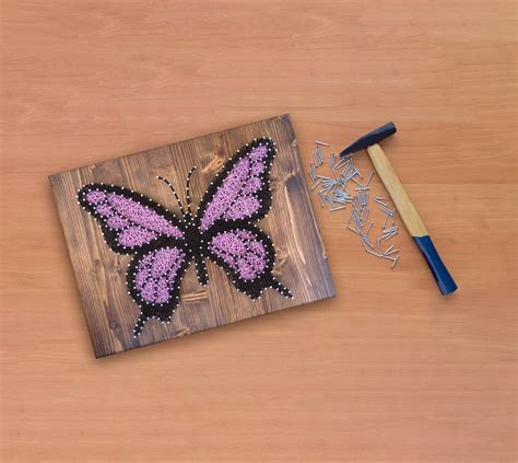Butterfly String Art Kit Diy Kit Includes All Craft Supplies Etsy
