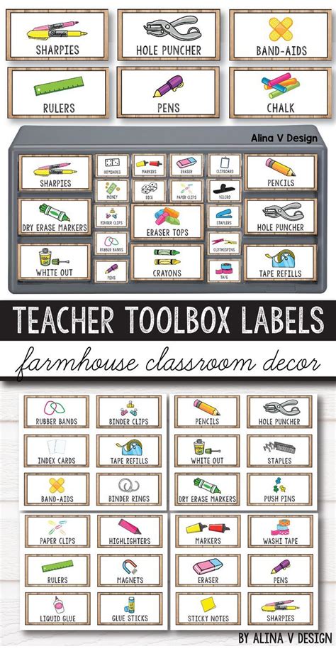Bright Teacher Toolbox Organizer Printable Will Help You Decorate Your