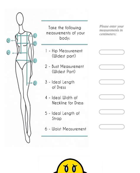 Body Measurement Form Template | JotForm