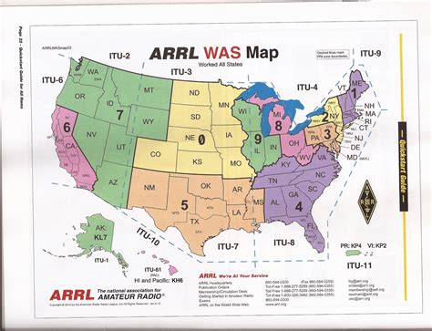 W A S Map Ham Radio Map Radio