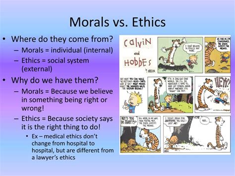 ppt morals vs ethics powerpoint presentation free download id 2671042