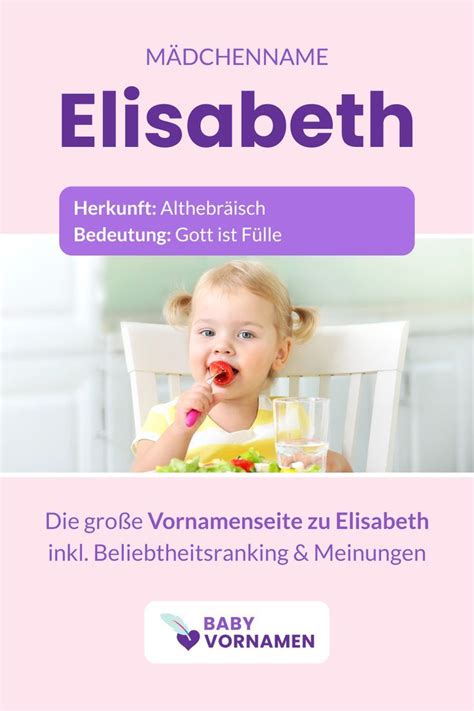 Die Große Elisabeth Vornamenseite ️ Mit Allem Was Du über Den