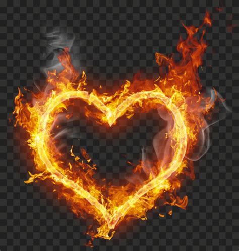 Hd Burning Heart Flame Fire Love Png Citypng