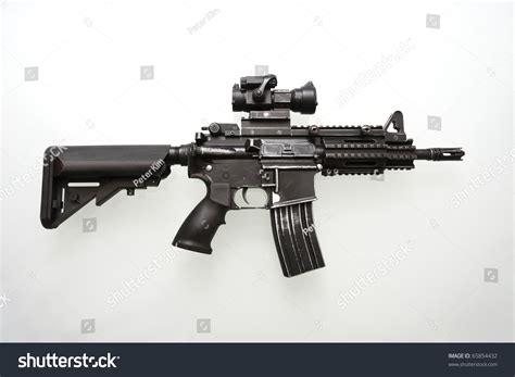 Heavily Used Military M16 Rifle With Short Royalty Free Stock Photo