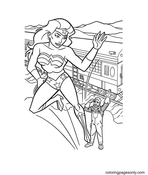 Free Printable Superhero Wonder Woman Coloring Page Free Printable