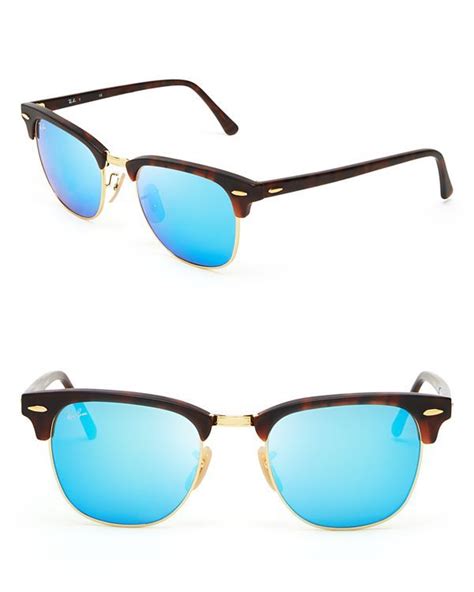 Ray Ban Unisex Mirrored Clubmaster Sunglasses 51mm Jewelry