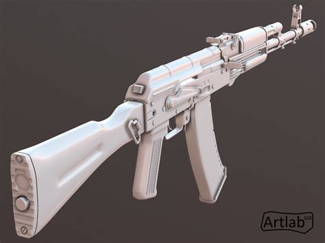 Ak 74m Assault Rifle 3d Model 3d Weapon Model 3d Gun Etsy Uk