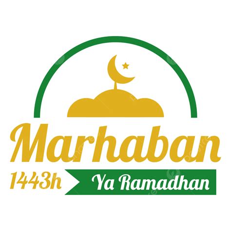 Flat Design Greeting Of Marhaban Ya Ramadhan Marhaban Ya Ramadhan