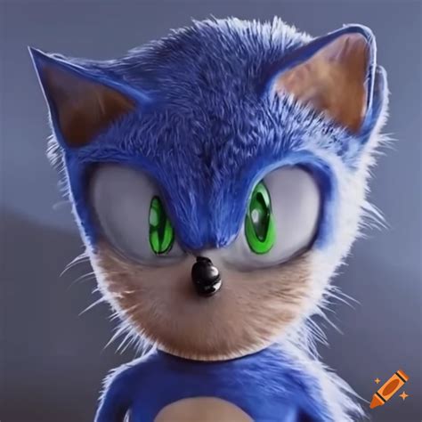 Hyper Realistic Depiction Of Sonic The Hedgehog