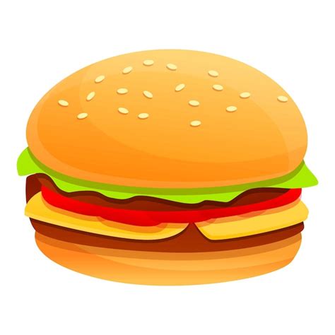 Premium Vector Burger Icon Cartoon Of Burger Vector Icon For Web