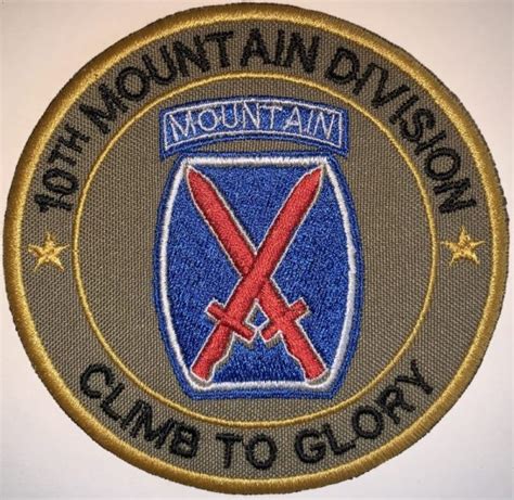 Us Army Ocp 10th Mountain Division Climb To Glory Patch Decal Patch Co