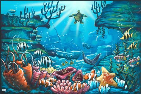 Wallmuralideas 800×533 Under The Sea Drawings