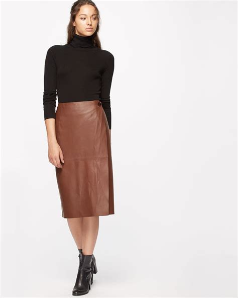 Leather Wrap Skirt Casual Skirts Skirts Womens Skirt