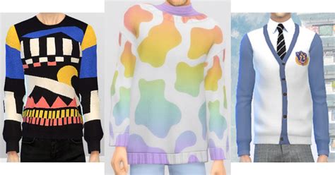 25 Sims 4 Male Cc Sweaters You Need In Your Game