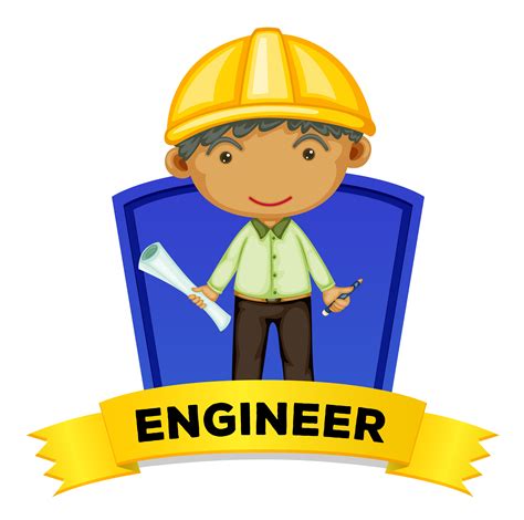 Occupation Wordcard With Engineer 446579 Vector Art At Vecteezy