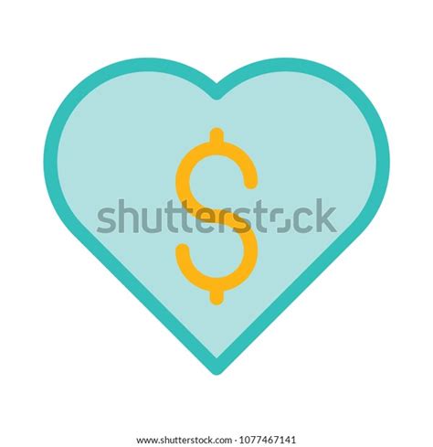 Dollar Heart Favorite Stock Vector Royalty Free 1077467141 Shutterstock