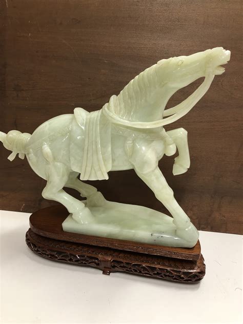 Chinese Jade Horse Sculpture Branford Antiques And Home Design