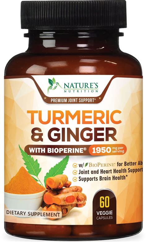 Buy Turmeric Curcumin With BioPerine Ginger 95 Standardized