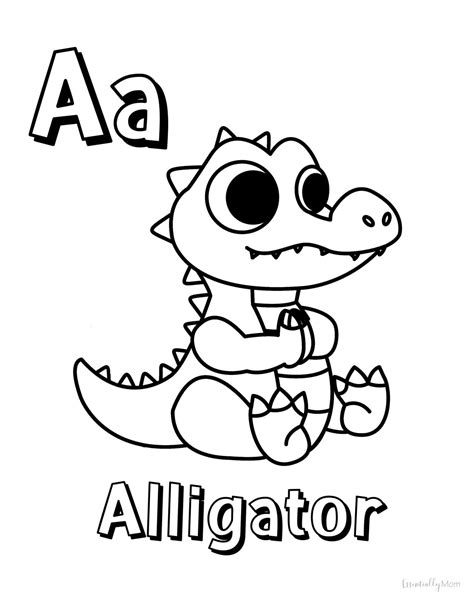 Printable Animal Alphabet Coloring Pages  Essentially Mom
