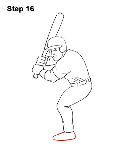 How To Draw A Baseball Player Video And Step By Step Pictures