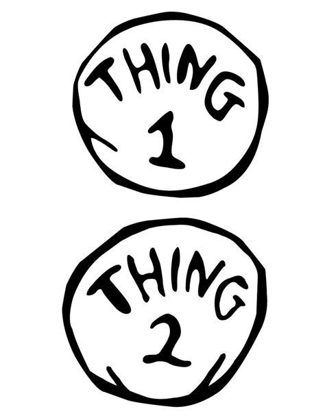 Thing 1 And Thing 2 Printable T Shirt Template Printable Word Searches