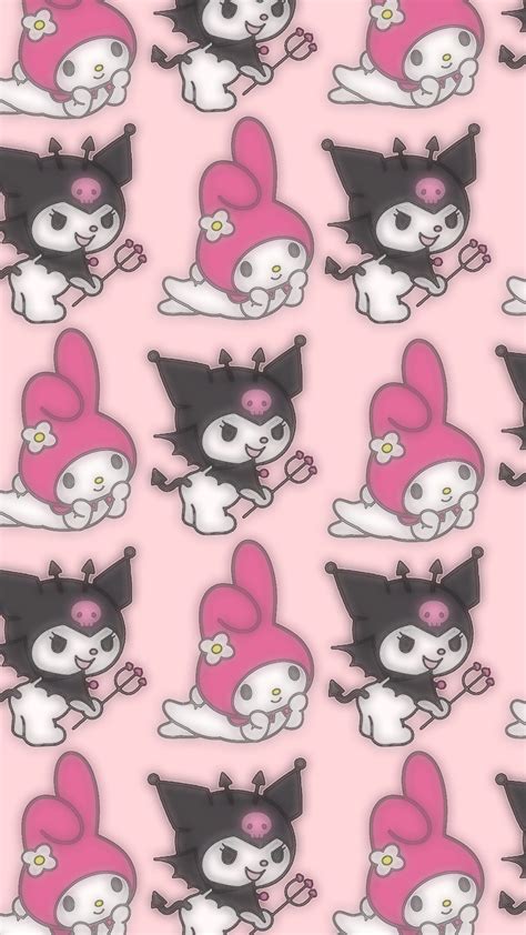 My Melody And Kuromi ~complete~ 💗my Melodykuromi Wallpapers💔 Hello Kitty Iphone Wallpaper