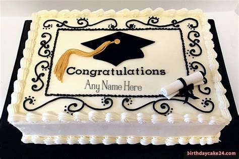 Congratulation Graduation Cake With Name Edit