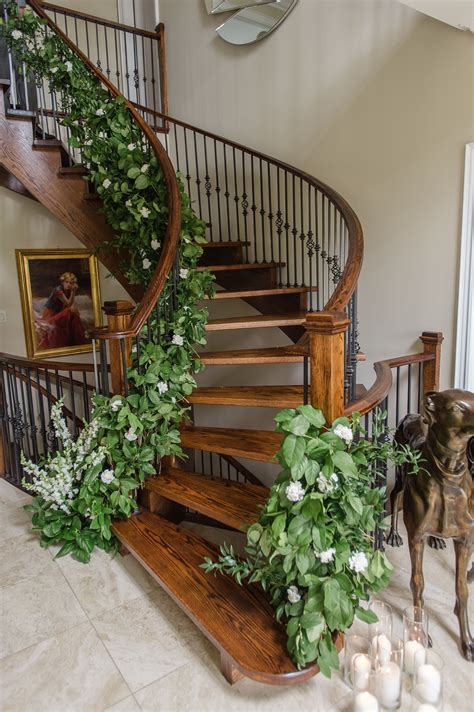 Wedding Staircase Staircase Greenery Staircase Greenery And White
