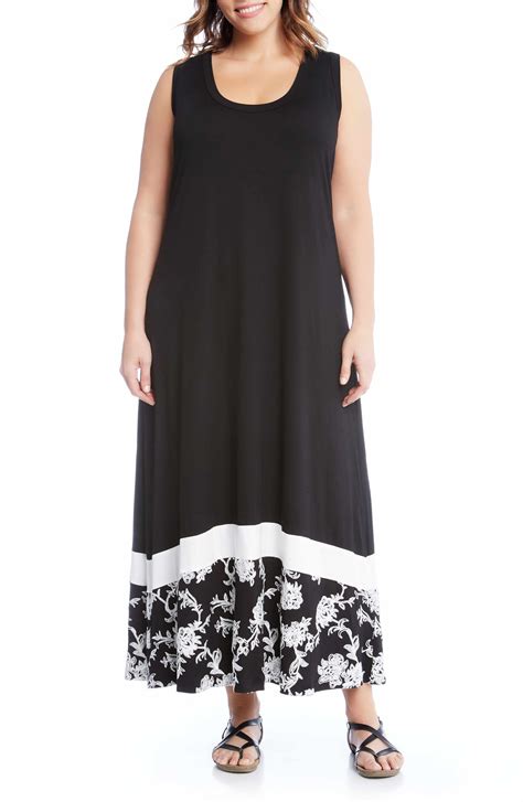 Karen Kane Embroidered Hem Maxi Dress Plus Size With Images Plus