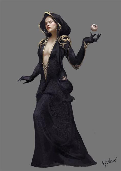 dnd female wizards and warlocks inspirational concept art characters fantasy wizard female