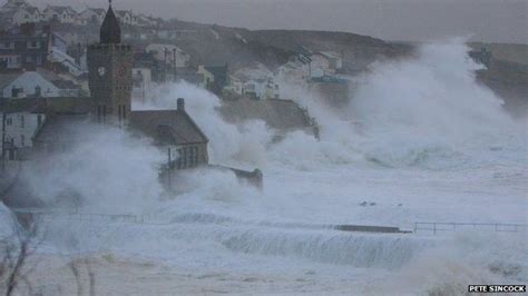 Uk Storms Coastal Areas In West Hit By Renewed Gales Porthleven Sea