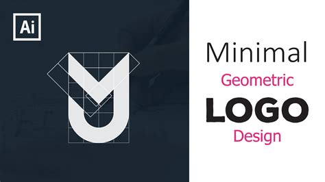 Minimal Geometric Logo Design Adobe Illustrator Youtube