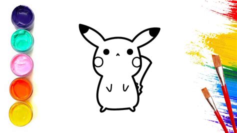 Vẽ Pikachu Cute đơn Giản Nhất Pokemon Dễ Thương đẹp Nhất Youtube