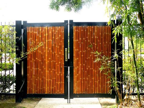 Japanese Garden Bamboo Gate Muro De Jardín Cerca De Bambú Ideas De