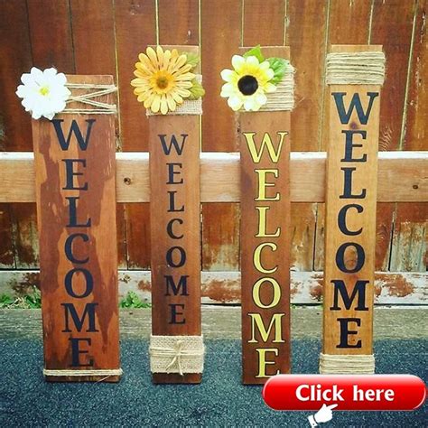 Front Porch Welcome Signs Diy Home Decor From Reclaimed And Pallet