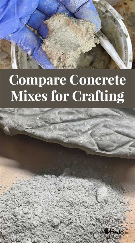 Compare Concrete Mixes for Crafting - Made By Barb - which concrete to use?