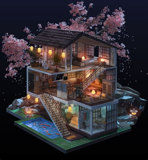 Sakura Blossom House By Olga Orlova Imaginarydwellings Blossom