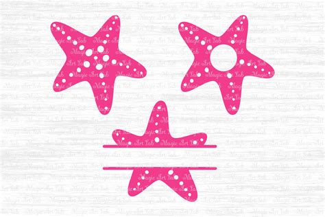 Starfish svg file, Starfish monograms, Starfish cut file