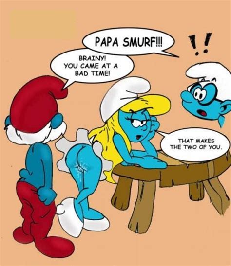 Rule 34 Brainy Smurf Papa Smurf Smurfette Tagme The Smurfs 1200063