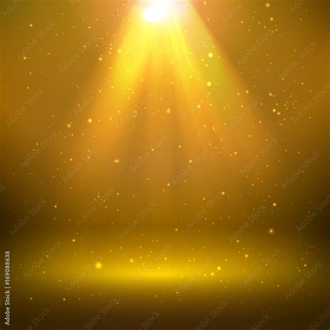Shining Light Effect Golden Background Stock Vector Adobe Stock